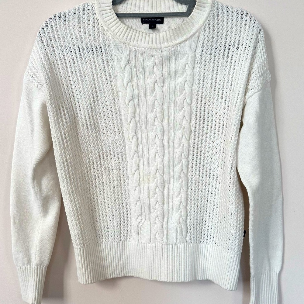 Banana Republic warm white sweater